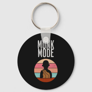 Llavero Modo Monje, Zen y Yoga, Meditación, budista, Retro