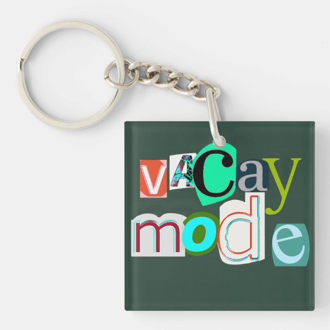 Llavero Modo retro de vacaciones (Frente)