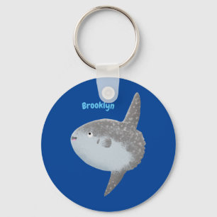 Llavero Mola mola de pez luna oceánica lindo personalizado