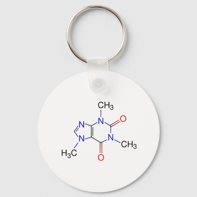 Llavero Molécula cafeína (Anverso)