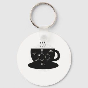 Llavero Molécula de cafeína química
