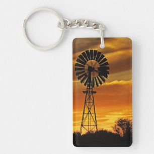 Llavero Molino de viento y puesta de sol, William Creek, O