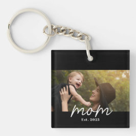Llavero Mom Established Modern Script Photo