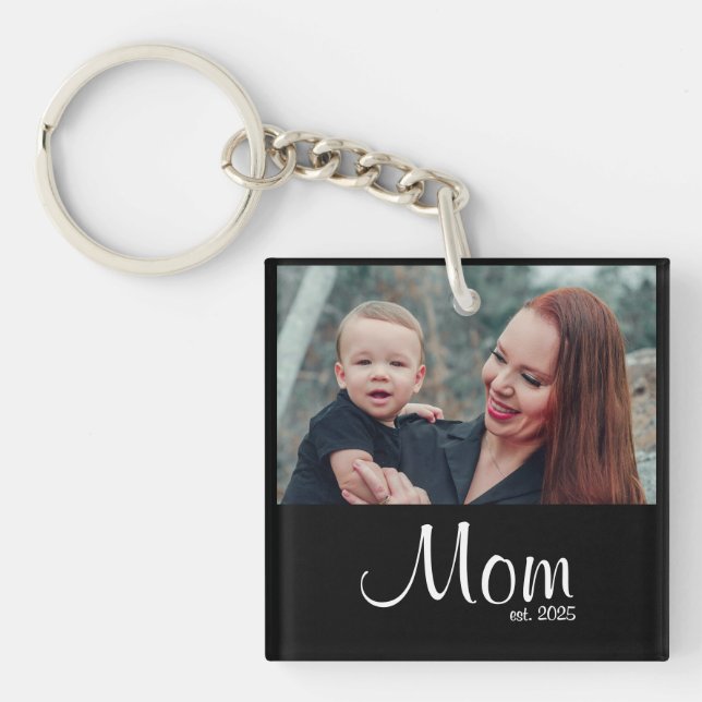 Llavero Mom Established Photo Gift (Frente)