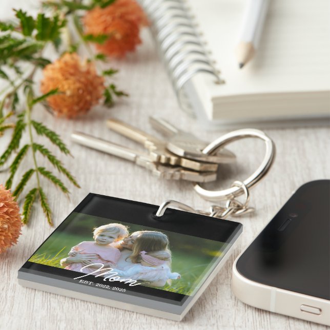 Llavero Mom Established Script Photo (Frente Derecha)