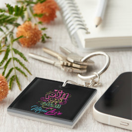 Llavero MOM fuente de amor Graffiti árabe negro Keychain