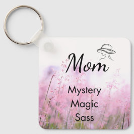 Llavero Mom is Mystery, Magic, Sass & Soul Keychain Pink