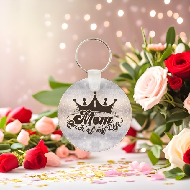 Llavero MOM Reina de mi vida Purpurina Keychain (Subido por el creador)