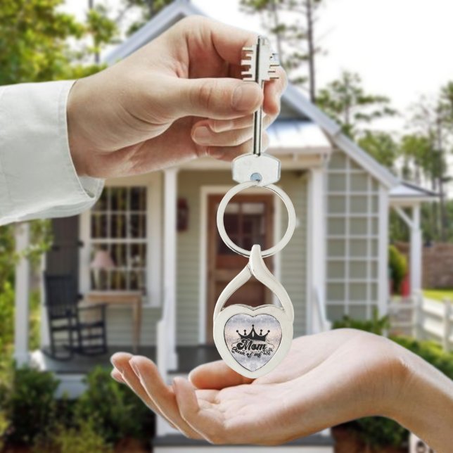 Llavero MOM Reina de mi vida Purpurina moderno Keychain Me (Subido por el creador)