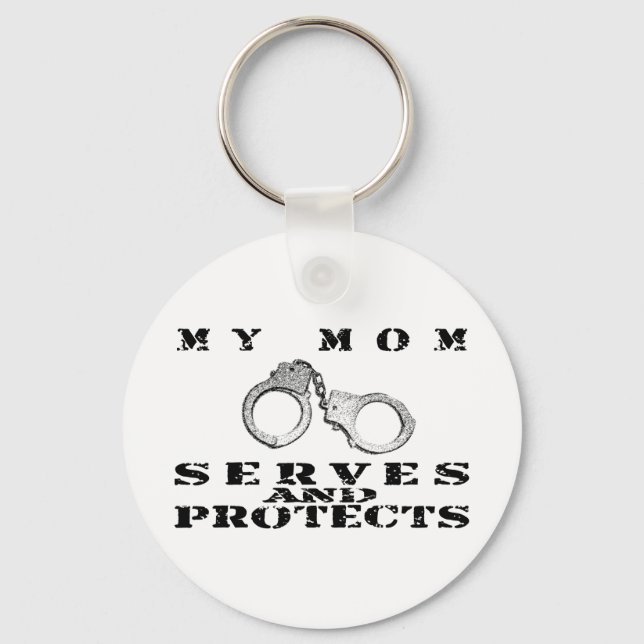 Llavero Mom Serves Protects - Cuffs (Anverso)