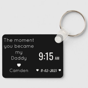 Llavero Momento Personalizado de Papá Hora de Nacimiento P