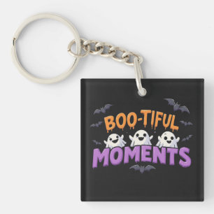 Llavero Momentos Boo-Tifulos Fantasmas y Murciélagos Lindo