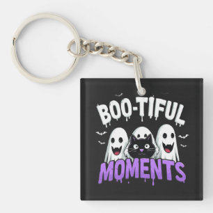 Llavero Momentos Boo-Tifulos Fantasmas y Murciélagos Lindo
