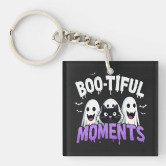 Llavero Momentos Boo-Tifulos Fantasmas y Murciélagos Lindo