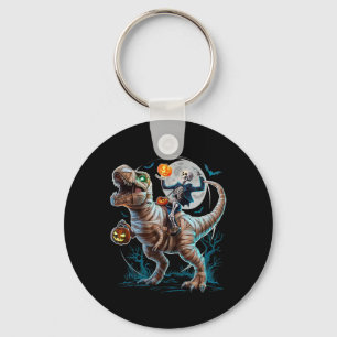 Llavero Momia de calabaza montando esqueleto T Rex Dinosau