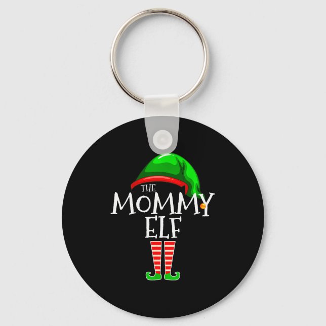 Llavero Mommy Elf Family Matching Group Christmas Mom  (Anverso)