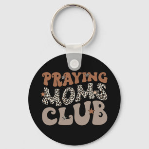 Llavero Moms Club Leopard Christian Mama Día de la Madre