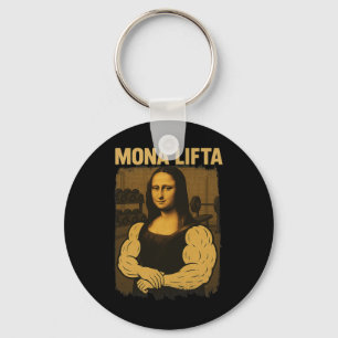 Llavero Mona Lifta Gym Workout Funny Mona Lisa Fitness Vin