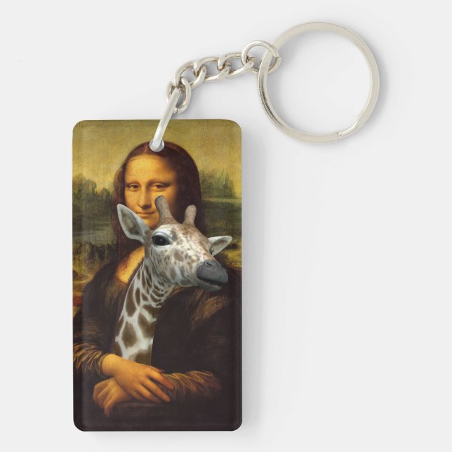 Llavero Mona Lisa ama a las jirafas (Atrás)