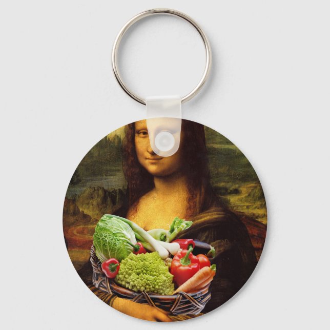 Llavero Mona Lisa ama a las verduras (Anverso)