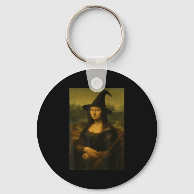 Llavero Mona Lisa Bruja de Halloween  (Anverso)