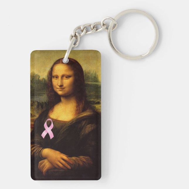 Llavero Mona Lisa Con Cinta Rosa (Atrás)