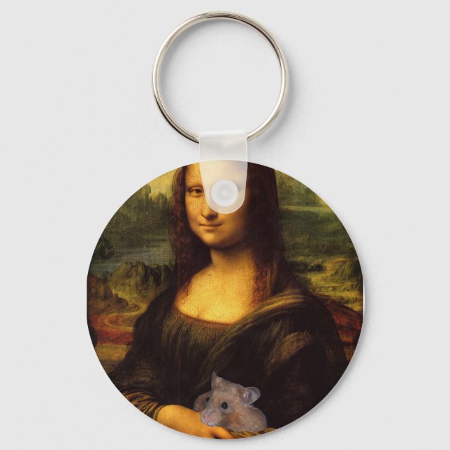 Llavero Mona Lisa Con Hamster (Anverso)
