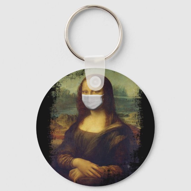 Llavero Mona Lisa Con Máscara (Anverso)