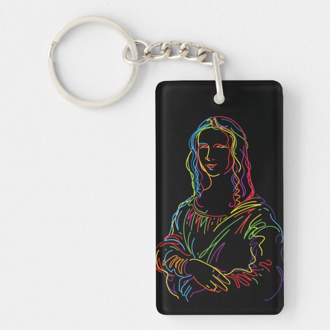 Llavero Mona Lisa en abstracto (Frente)