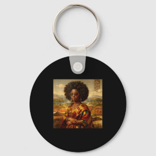 Llavero Mona Lisa negra Afroamericana Mes de la Historia N