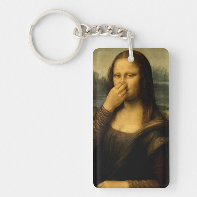 Llavero Mona Lisa sosteniendo su nariz No 2 (Frente)