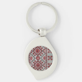 Llavero Monasterio rojo y negro decorativo