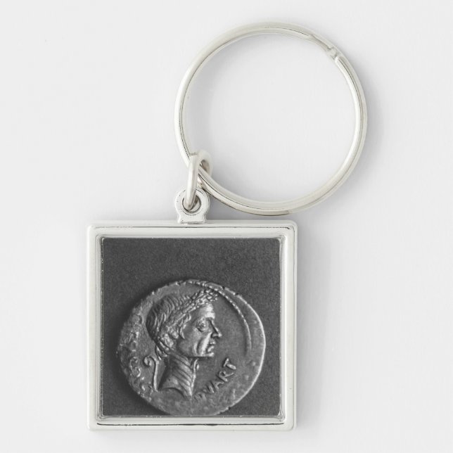 Llavero Moneda con un retrato de Julio César (Frente)