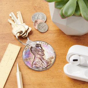Llavero Moneda de cobre de un centavo de EE. UU.
