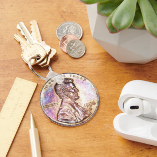 Llavero Moneda de cobre de un centavo de EE. UU.