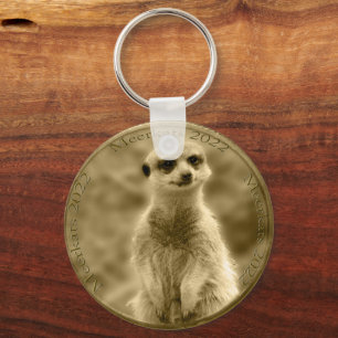 Llavero Moneda de Golden Meerkat 2022, anillo de teclas de