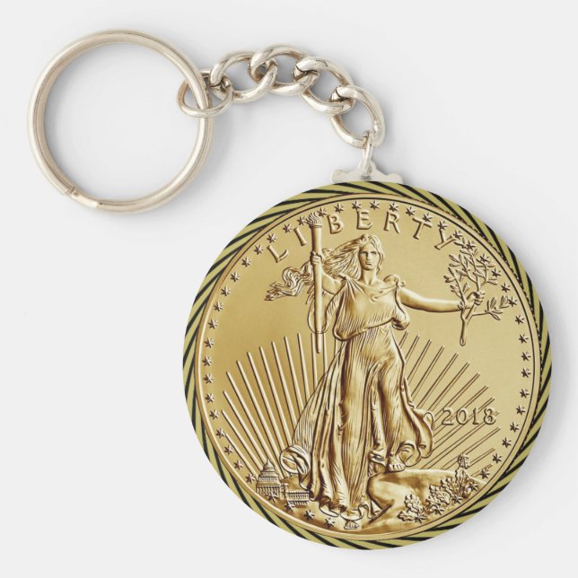 LLAVERO MONEDA DE LIBERTAD DE ORO (Frente)