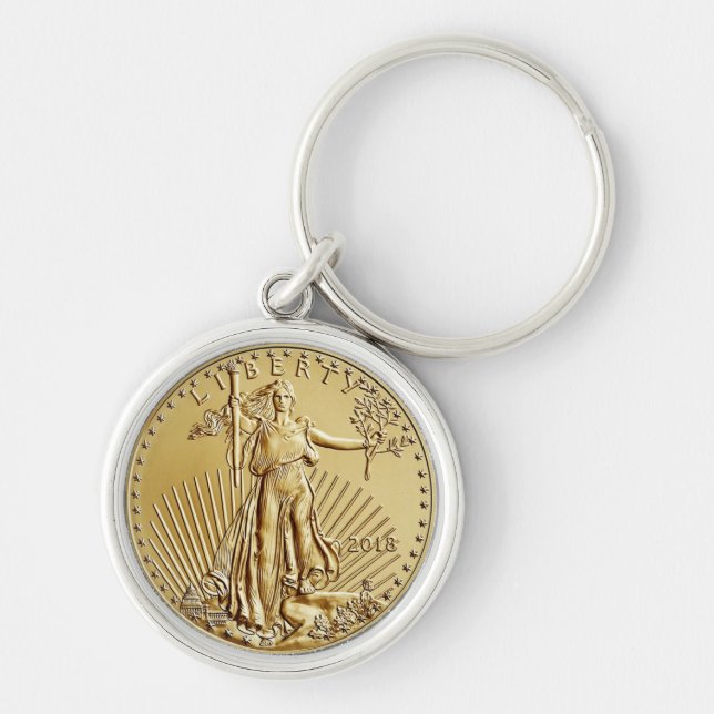 LLAVERO MONEDA DE LIBERTAD DE ORO (Frente)