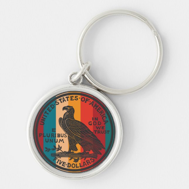 Llavero Moneda de oro de 5 dólares estadounidenses (Frente)