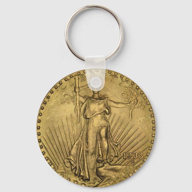 Llavero Moneda De Oro De Águila Doble De 1933 (Anverso)