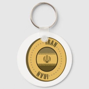 Llavero Moneda de oro de Bandera de Irán