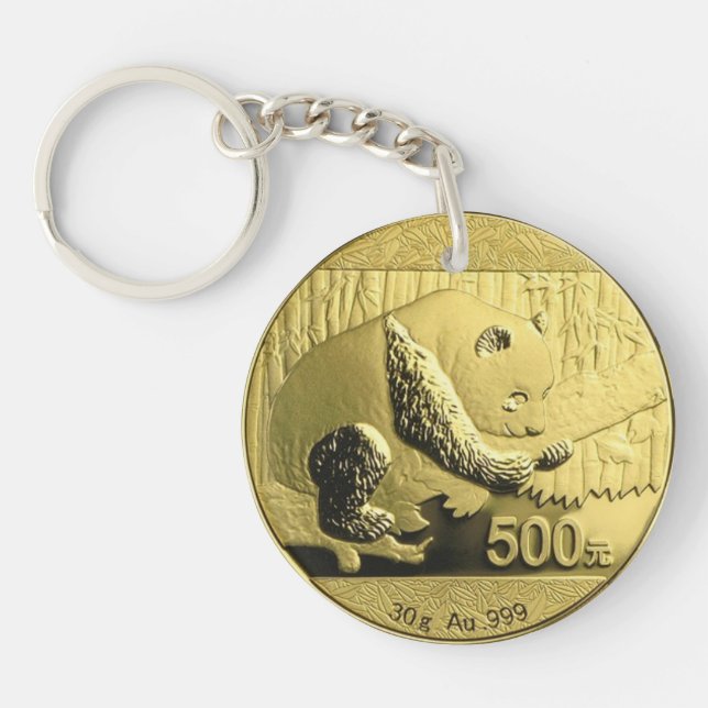 Llavero Moneda de oro Panda (Frente)