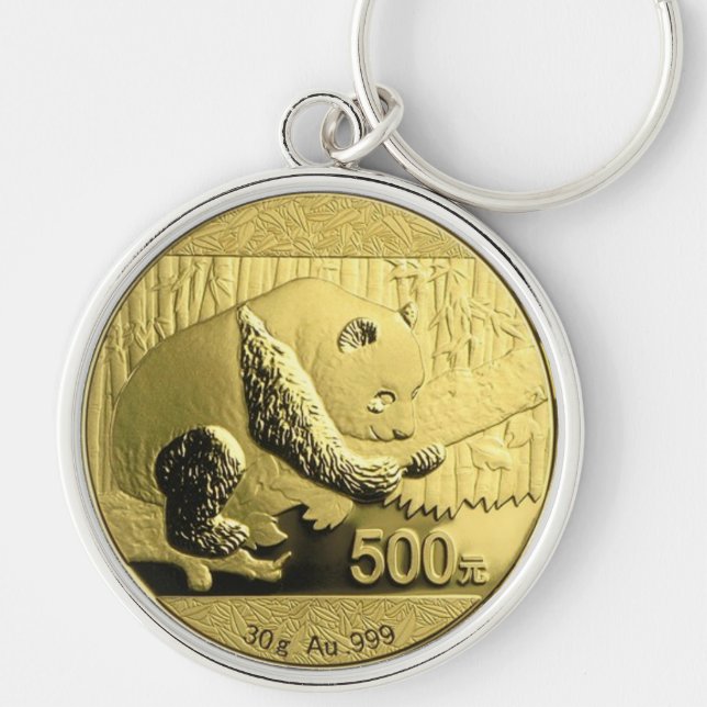 Llavero Moneda de oro Panda (Frente)