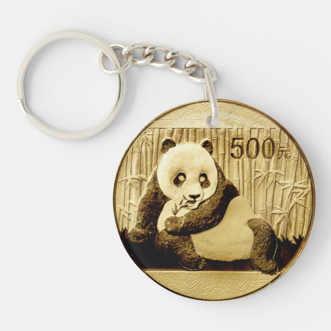 Llavero Moneda de oro Panda (Frente)