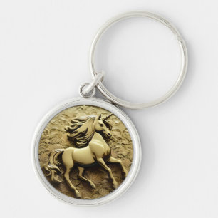 Llavero Moneda de oro redondeada de unicornio