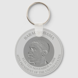 Llavero Moneda de plata del presidente Barack Obama.