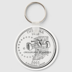 Llavero Moneda de un cuarto de dólar de Indiana