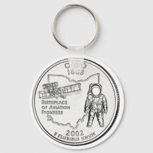 Llavero Moneda de un cuarto de dólar de Ohio
