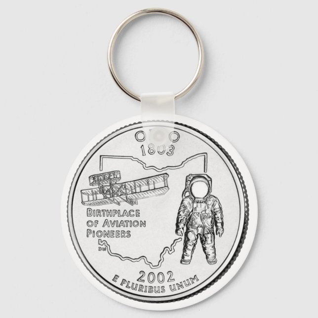 Llavero Moneda de un cuarto de dólar de Ohio (Anverso)