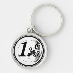 Llavero Moneda de un euro hecha a mano